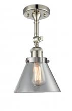 Innovations Lighting 201F-PN-G42 - Cone - 1 Light - 8 inch - Polished Nickel - Adjustable Semi-Flush Mount