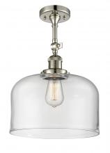 Innovations Lighting 201F-PN-G72-L - Bell - 1 Light - 12 inch - Polished Nickel - Adjustable Semi-Flush Mount
