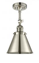 Innovations Lighting 201F-PN-M13-PN - Appalachian - 1 Light - 8 inch - Polished Nickel - Adjustable Semi-Flush Mount