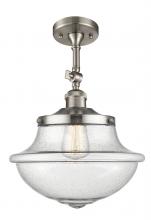 Innovations Lighting 201F-SN-G544 - Oxford - 1 Light - 12 inch - Brushed Satin Nickel - Adjustable Semi-Flush Mount