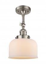 Innovations Lighting 201F-SN-G71 - Bell - 1 Light - 8 inch - Brushed Satin Nickel - Adjustable Semi-Flush Mount