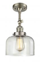 Innovations Lighting 201F-SN-G72 - Bell - 1 Light - 8 inch - Brushed Satin Nickel - Adjustable Semi-Flush Mount