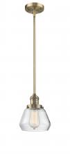Innovations Lighting 201S-BB-G172-LED - Fulton - 1 Light - 7 inch - Brushed Brass - Stem Hung - Mini Pendant