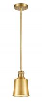 Innovations Lighting 201S-SG-M9-SG - Addison - 1 Light - 5 inch - Satin Gold - Stem Hung - Mini Pendant