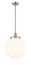 Innovations Lighting 201S-SN-G201-14 - Beacon - 1 Light - 14 inch - Brushed Satin Nickel - Stem Hung - Pendant