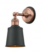 Innovations Lighting 203BP-ACBK-M9-BK - Addison - 1 Light - 5 inch - Antique Copper - Sconce