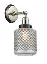 Innovations Lighting 203PN-BPBK-HRBK-G262 - Stanton - 1 Light - 6 inch - Polished Nickel - Sconce