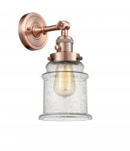 Innovations Lighting 203SW-AC-G184-LED - Canton - 1 Light - 7 inch - Antique Copper - Adjustable Sconce