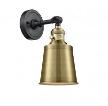 Innovations Lighting 203SW-BAB-M9-AB-LED - Addison - 1 Light - 5 inch - Black Antique Brass - Adjustable Sconce