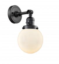 Innovations Lighting 203SW-BK-G201-6-LED - Beacon - 1 Light - 6 inch - Matte Black - Adjustable Sconce