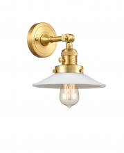 Innovations Lighting 203SW-SG-G1 - Halophane - 1 Light - 9 inch - Satin Gold - Adjustable Sconce