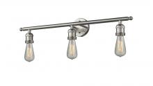 Innovations Lighting 204-SN-LED - Bare Bulb 3 Light Bath Vanity Light