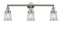 Innovations Lighting 205-PN-G182S - Canton - 3 Light - 30 inch - Polished Nickel - Bath Vanity Light