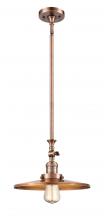 Innovations Lighting 206-AC-MFR-AC-12 - Appalachian - 1 Light - 12 inch - Antique Copper - Stem Hung - Adjustable Mini Pendant