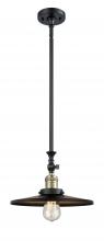 Innovations Lighting 206-BAB-MFR-BK-12 - Appalachian - 1 Light - 12 inch - Black Antique Brass - Stem Hung - Adjustable Mini Pendant
