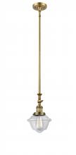 Innovations Lighting 206-BB-G532 - Oxford - 1 Light - 7 inch - Brushed Brass - Stem Hung - Adjustable Mini Pendant