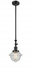 Innovations Lighting 206-BK-G534 - Oxford - 1 Light - 7 inch - Matte Black - Stem Hung - Adjustable Mini Pendant