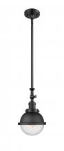 Innovations Lighting 206-BK-HFS-64-BK - Hampden - 1 Light - 7 inch - Matte Black - Stem Hung - Mini Pendant