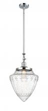  206-PC-G664-12 - Bullet - 1 Light - 12 inch - Polished Chrome - Stem Hung - Mini Pendant