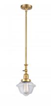 Innovations Lighting 206-SG-G532 - Oxford - 1 Light - 7 inch - Satin Gold - Stem Hung - Adjustable Mini Pendant