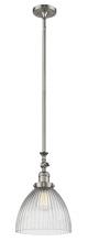  206-SN-G222 - Seneca Falls - 1 Light - 10 inch - Brushed Satin Nickel - Stem Hung - Mini Pendant