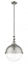 Innovations Lighting 206-SN-HFS-122-SN - Hampden - 1 Light - 13 inch - Brushed Satin Nickel - Stem Hung - Pendant