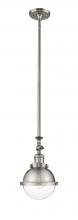 Innovations Lighting 206-SN-HFS-62-SN - Hampden - 1 Light - 7 inch - Brushed Satin Nickel - Stem Hung - Mini Pendant