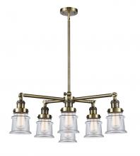 Innovations Lighting 207-6CR-AB-G182S - Small Canton 6 Light Chandelier