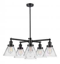 Innovations Lighting 207-6CR-BK-G42 - Large Cone 6 Light Chandelier