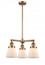 Innovations Lighting 207-BB-G61 - Cone - 3 Light - 19 inch - Brushed Brass - Stem Hung - Chandelier