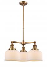 Innovations Lighting 207-BB-G71 - Bell - 3 Light - 22 inch - Brushed Brass - Stem Hung - Chandelier
