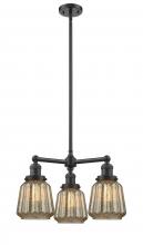 Innovations Lighting 207-OB-G146 - Chatham - 3 Light - 24 inch - Oil Rubbed Bronze - Stem Hung - Chandelier