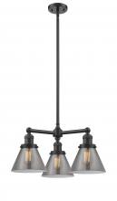 Innovations Lighting 207-OB-G43-LED - Cone - 3 Light - 22 inch - Oil Rubbed Bronze - Stem Hung - Chandelier