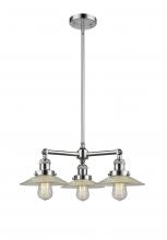 Innovations Lighting 207-PC-G2-LED - Halophane - 3 Light - 22 inch - Polished Chrome - Stem Hung - Chandelier