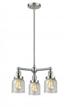 Innovations Lighting 207-SN-G54-LED - Bell - 3 Light - 19 inch - Brushed Satin Nickel - Stem Hung - Chandelier