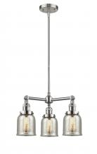 Innovations Lighting 207-SN-G58-LED - Bell - 3 Light - 19 inch - Brushed Satin Nickel - Stem Hung - Chandelier