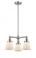 Innovations Lighting 207-SN-G61 - Cone - 3 Light - 19 inch - Brushed Satin Nickel - Stem Hung - Chandelier