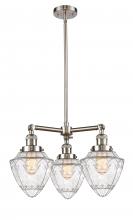Innovations Lighting 207-SN-G664-7 - Bullet - 3 Light - 20 inch - Brushed Satin Nickel - Stem Hung - Chandelier
