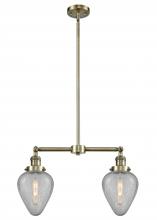 Innovations Lighting 209-AB-G165 - Geneseo - 2 Light - 21 inch - Antique Brass - Stem Hung - Adjustable Island Light