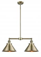 Innovations Lighting 209-AB-M10-AB - Briarcliff - 2 Light - 21 inch - Antique Brass - Stem Hung - Adjustable Island Light