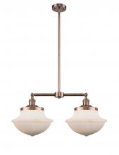 Innovations Lighting 209-AC-G541 - Oxford - 2 Light - 25 inch - Antique Copper - Stem Hung - Island Light