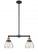 Innovations Lighting 209-BAB-G172 - Fulton - 2 Light - 21 inch - Black Antique Brass - Stem Hung - Island Light