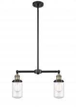 Innovations Lighting 209-BAB-G312 - Dover - 2 Light - 21 inch - Black Antique Brass - Stem Hung - Island Light