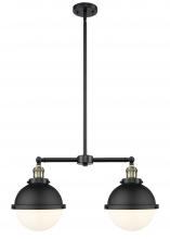 Innovations Lighting 209-BAB-HFS-81-BK - Hampden - 2 Light - 18 inch - Black Antique Brass - Stem Hung - Adjustable Island Light