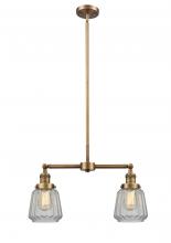 Innovations Lighting 209-BB-G142 - Chatham - 2 Light - 21 inch - Brushed Brass - Stem Hung - Island Light