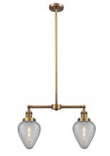 Innovations Lighting 209-BB-G165 - Geneseo - 2 Light - 21 inch - Brushed Brass - Stem Hung - Adjustable Island Light