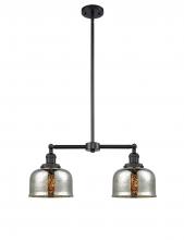 Innovations Lighting 209-BK-G78 - Bell - 2 Light - 24 inch - Matte Black - Stem Hung - Adjustable Island Light