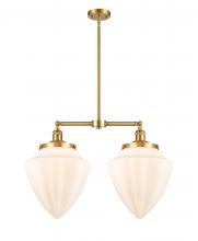 Innovations Lighting 209-SG-G661-12 - Bullet - 2 Light - 24 inch - Satin Gold - Stem Hung - Island Light