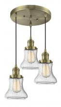 Innovations Lighting 211/3-AB-G194 - Bellmont 3 Light Multi-Pendant