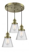 Innovations Lighting 211/3-AB-G64 - Small Cone 3 Light Multi-Pendant